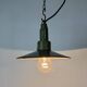 Industrial Petrol Enamel Military Pendant Lamp with Cast Aluminium Top