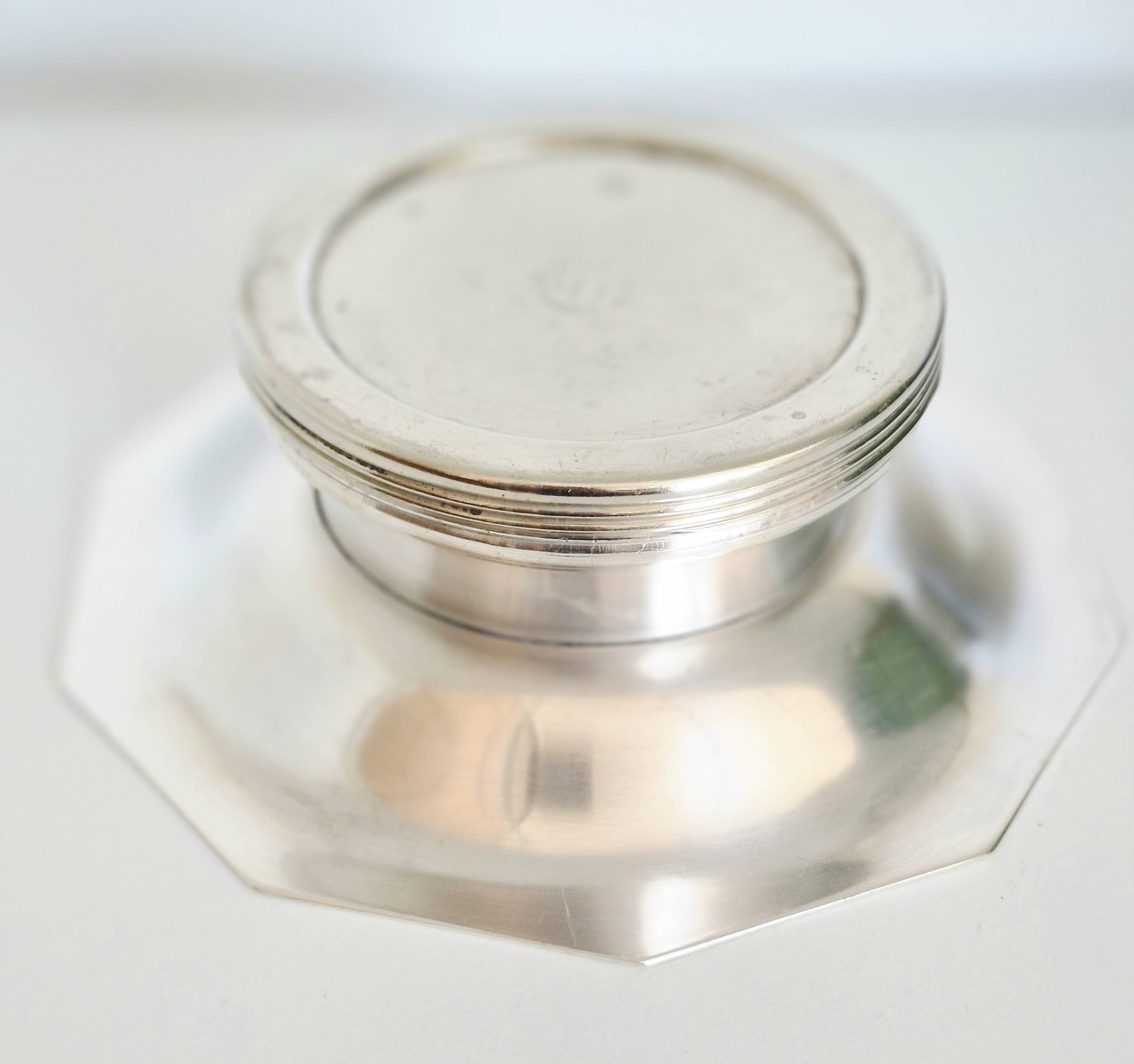 Antique butter dish Coquillor-Glace in silver-plated metal