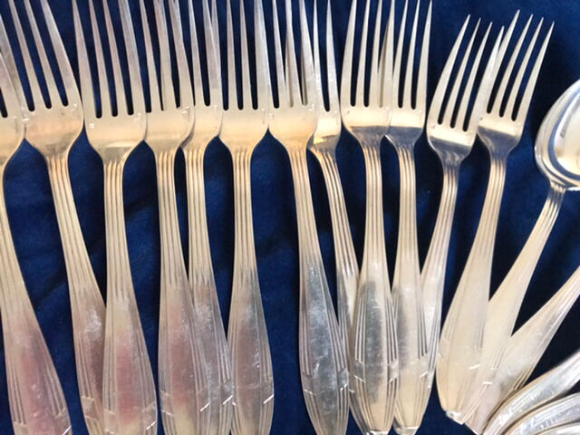 Set 24 Christofle silver metal covers