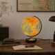 Vintage terrestrial globe 1965 German glass Columbus duo - 34 cm