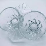 Salerons coquille Saint-Jacques en verre moulé, années 1960