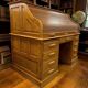 Bureau à rideau américain vintage en bois