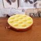 Set of 2 french brown 1 yellow escargot snail cook pots 12 snail wells 3885