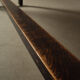 Jean Batenburg dark stained oak dining table for MI, Belgium, circa 1969
