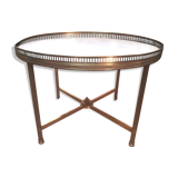 Jansen home coffee table in brass and marble