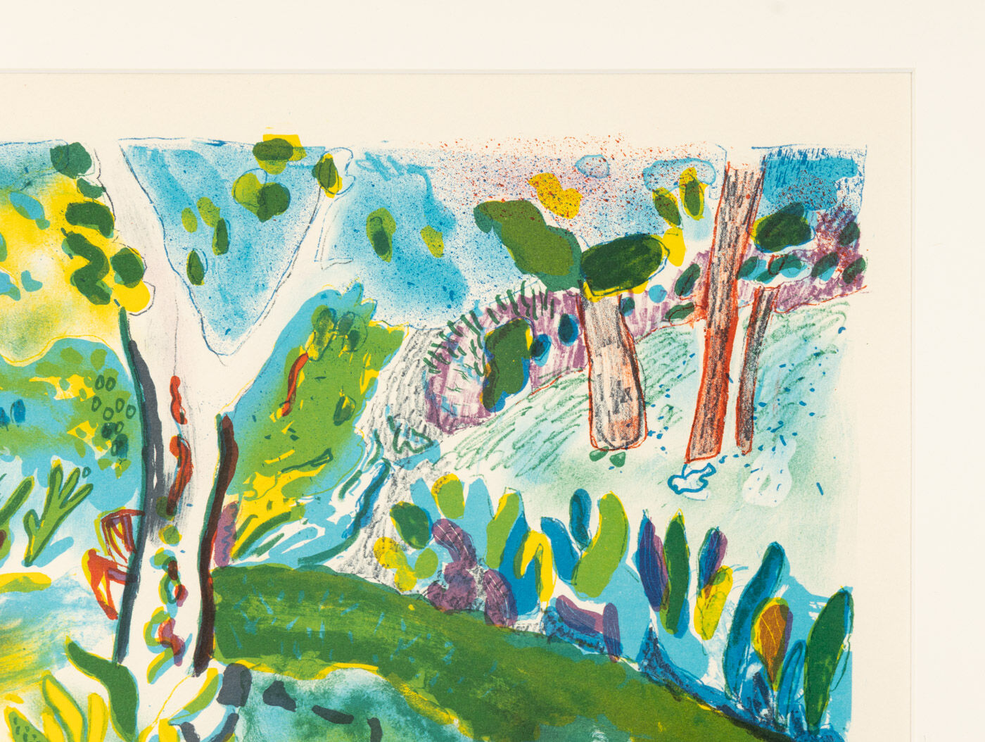 Summer in the Garden, color Lithograph