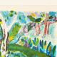 Summer in the Garden, color Lithograph