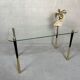 Vintage side table glass and metal