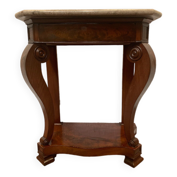 Louis Philippe console in mahogany and veneer XIX century