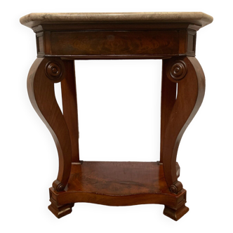 Louis Philippe console in mahogany and veneer XIX century