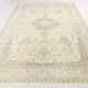 Soft Beige Neutral Vintage Oushak Carpert Rug, 222x330 Cm
