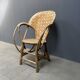 Fauteuil en bois tressé art populaire