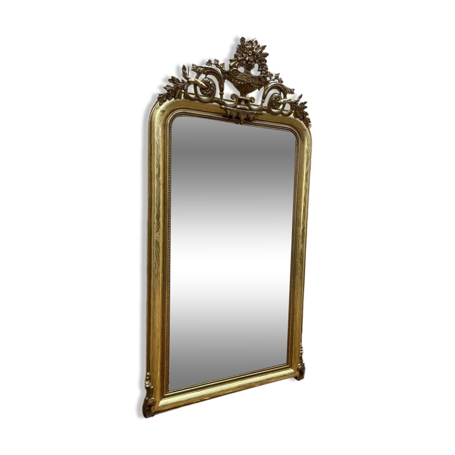 Miroir époque Louis Philippe à fronton OR