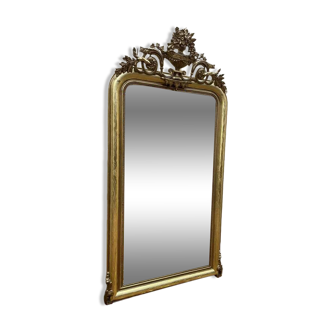Miroir époque Louis Philippe à fronton OR