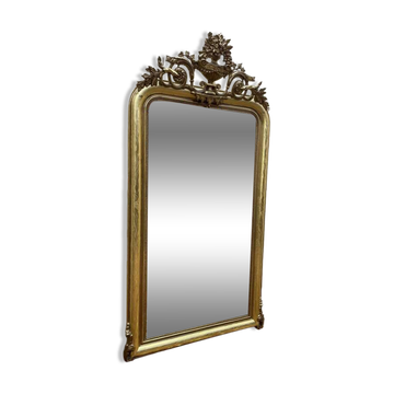 Miroir époque Louis Philippe à fronton OR