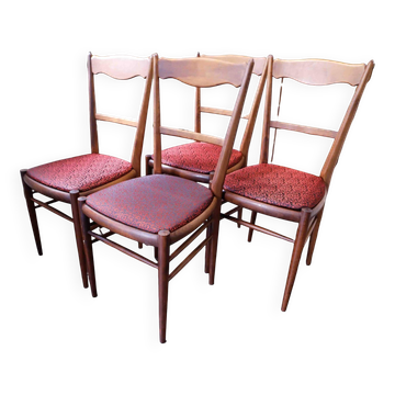 Set of retro dining chairs – Dřevotvar Jablonné nad Orlicí