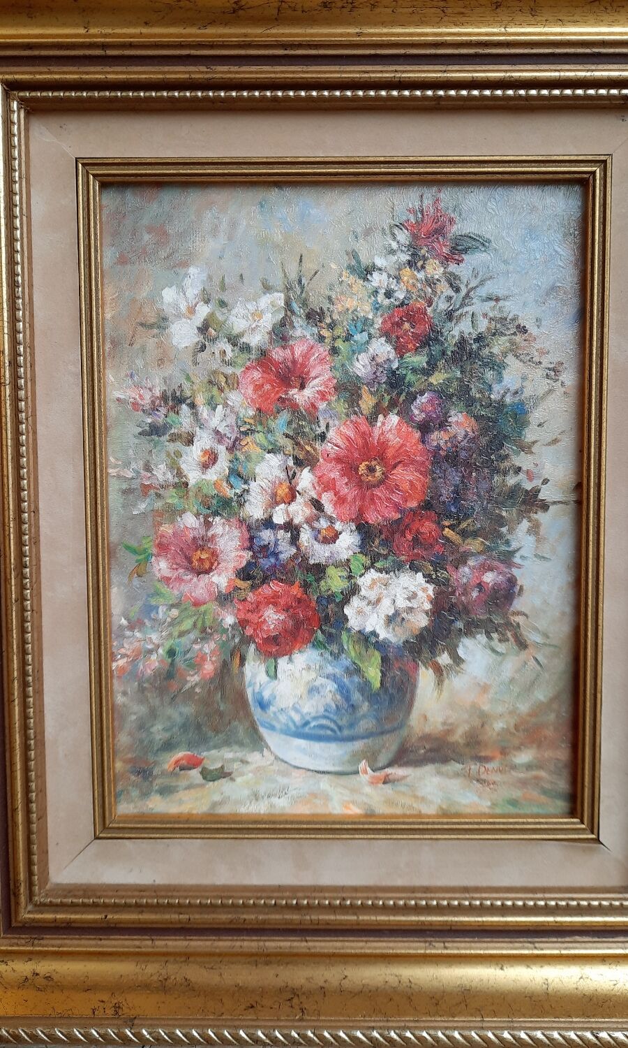 Tableau peinture bouquet de fleurs