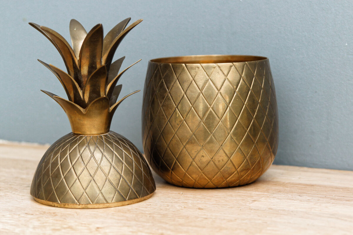 Pineapple vintage brass candy