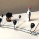 Patères vintage wall coat sores 60 modernist chrome den wood - blackened wood