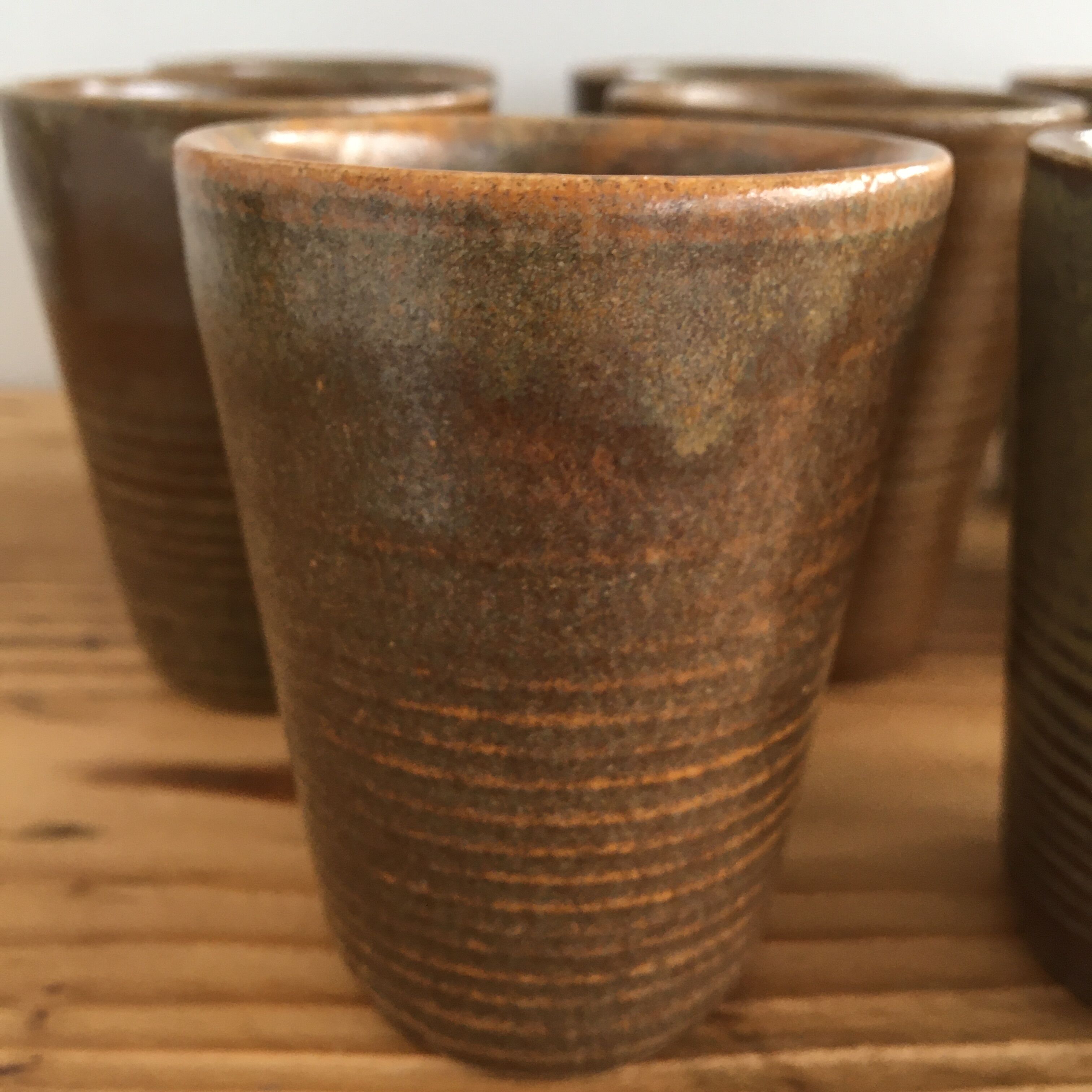 Set de 8 gobelets en grès digoin