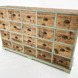 Vintage industrial wooden cabinet with original handels, 1930's