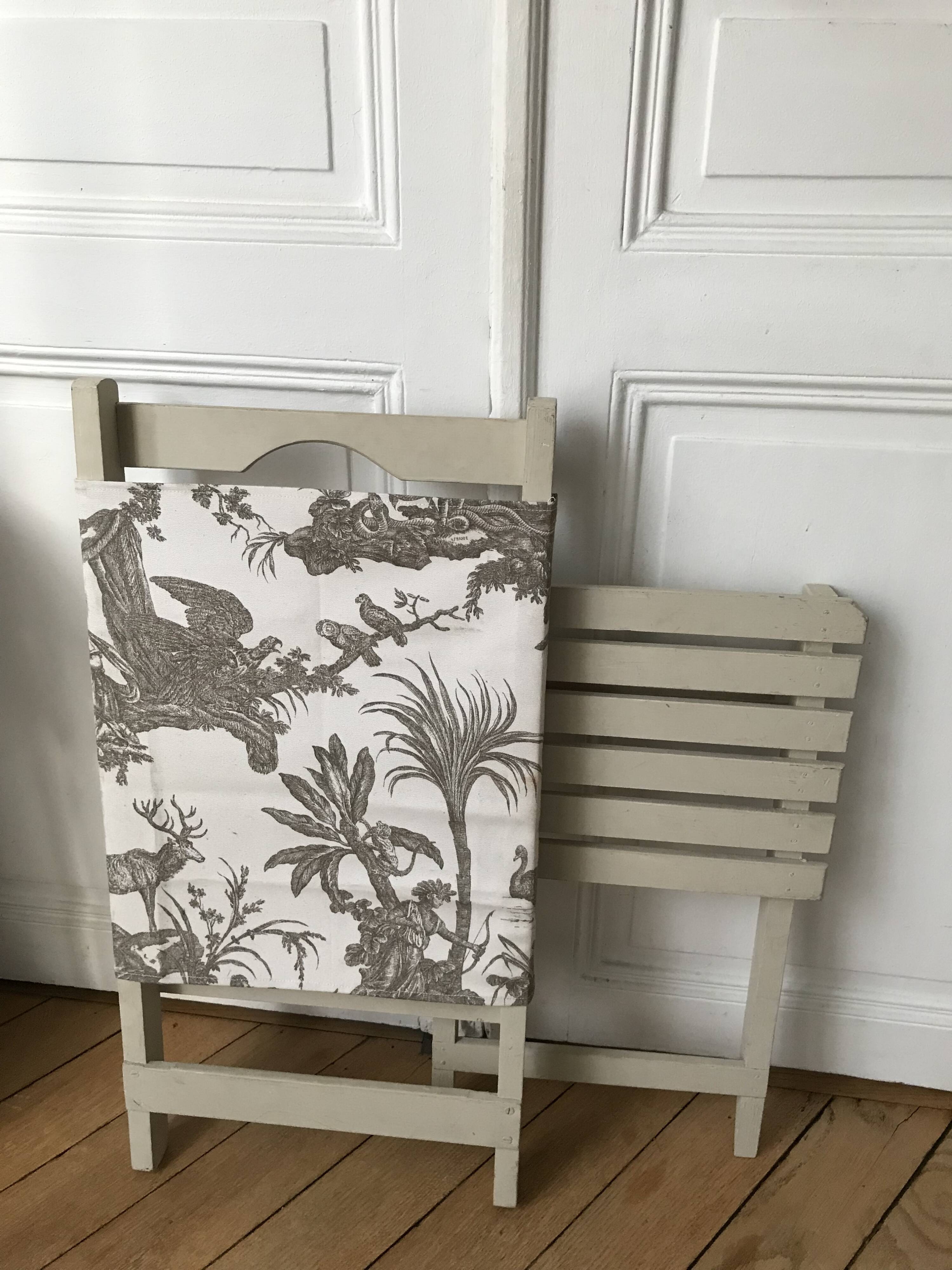 chaise pliante en bois vintage