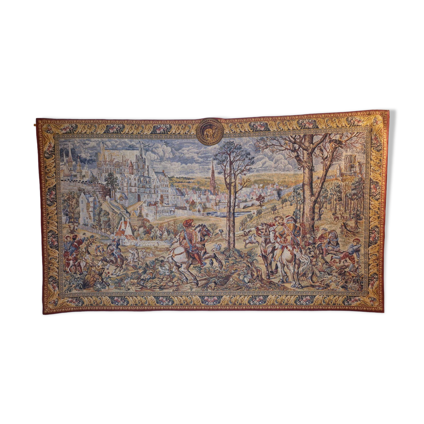 Grande tapisserie murale “Old Brussels” – 210 × 123 cm