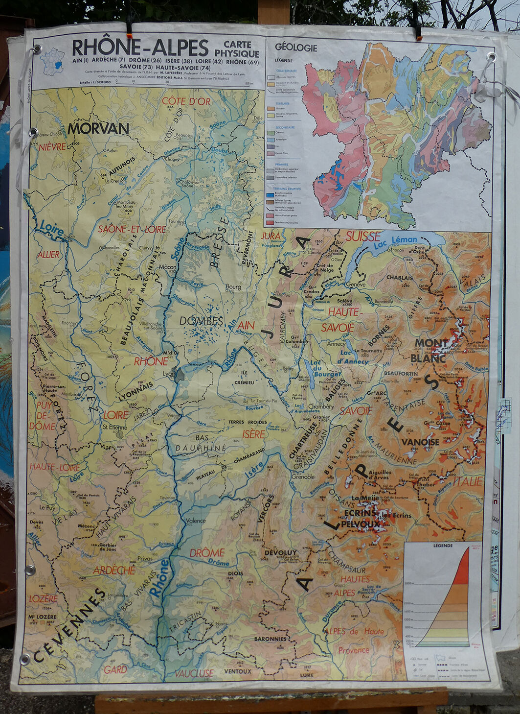 Former vintage school card MDI Rhône-Alpes