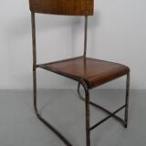 Chaise industrielle pour enfants des années 1950