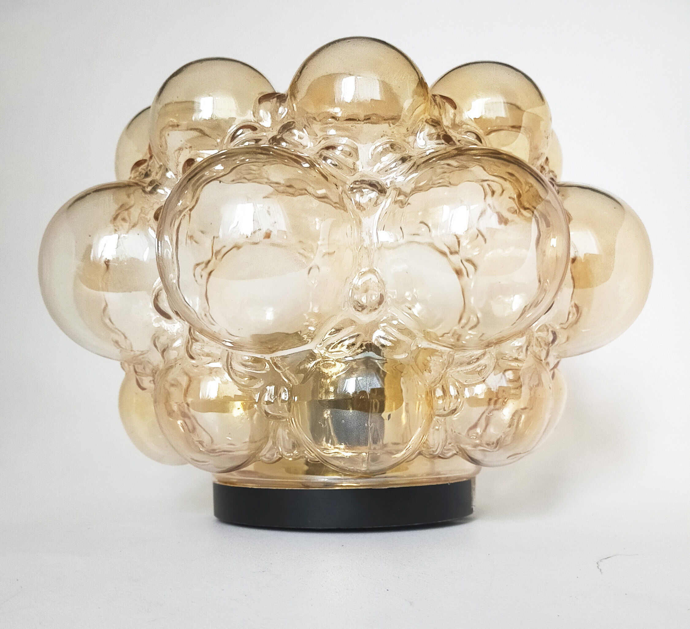 Amber Glass Bubble Applique by Helena Tynell, 1960s