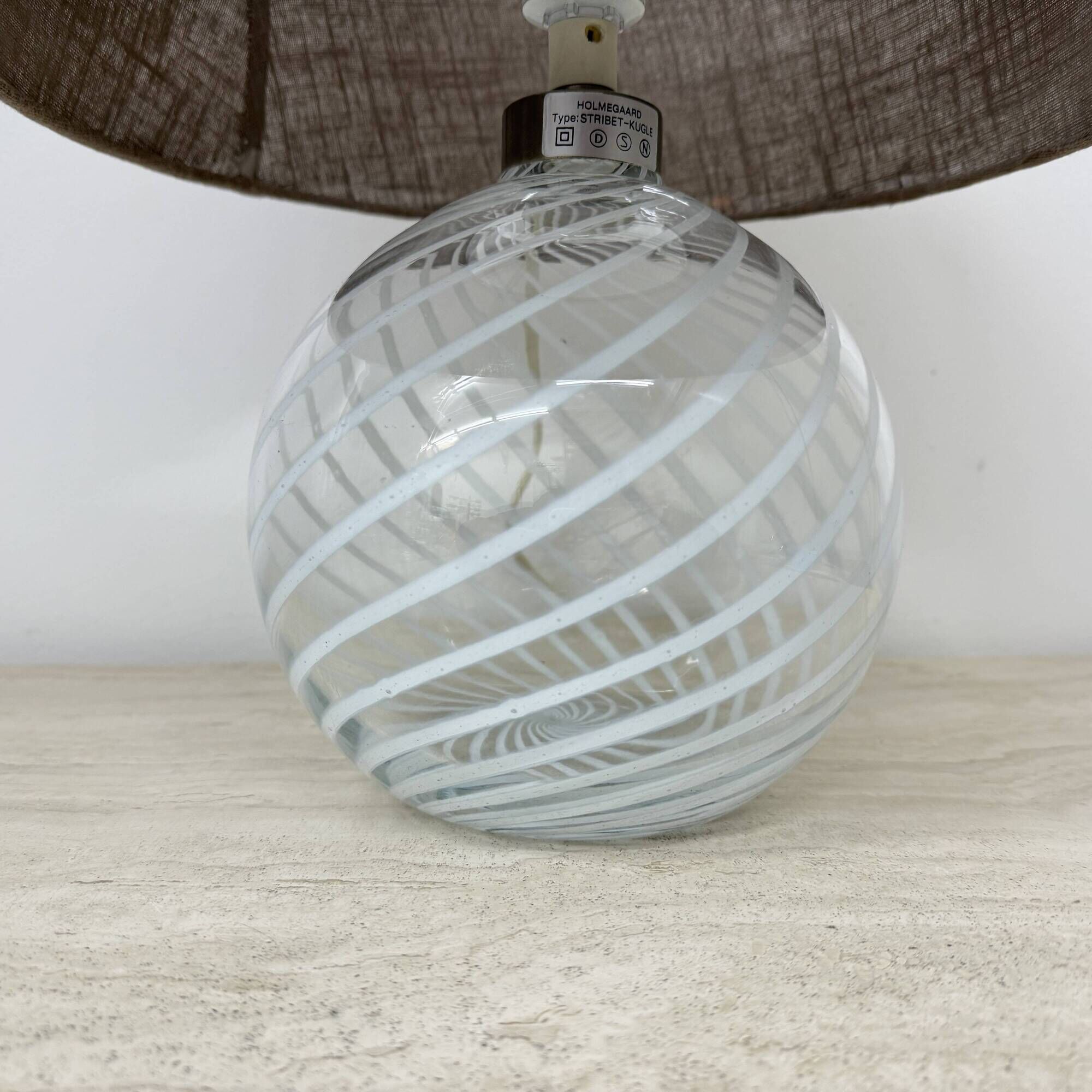 Mid-century design Holmegaard Swirl lamp , 1970s Denmark