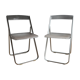 Lot of 2 Honeycomb crystal folding chairs by Alberto Meda
