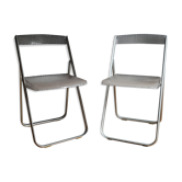 Lot of 2 Honeycomb crystal folding chairs by Alberto Meda