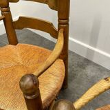 Pair of Charles Dudouyt low rushed easy armchairs, 1940s.