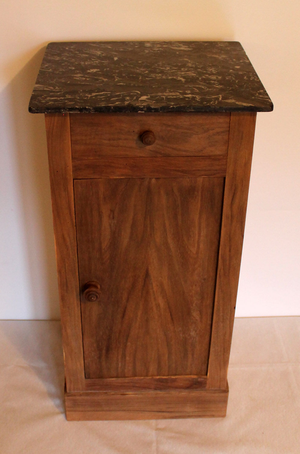 Natural wooden bedside table