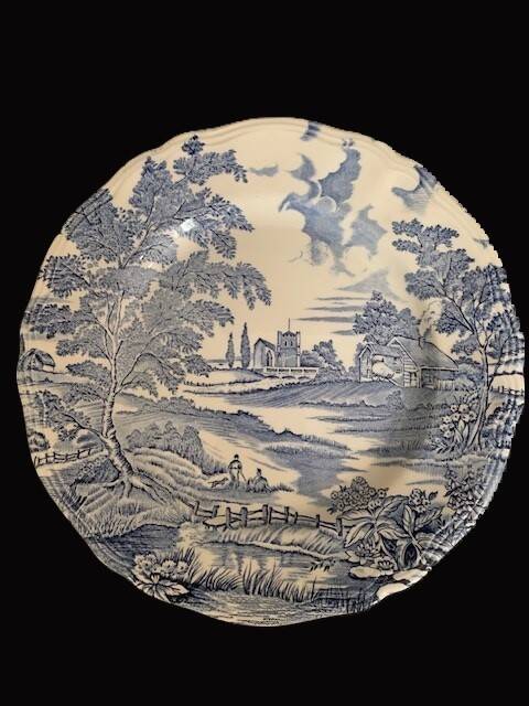 Assiette plate en faïence "English Style "