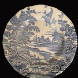 Assiette plate en faïence "English Style "