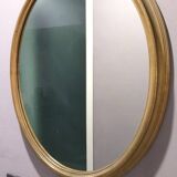 Vintage Oval Gold Mirror 80 cm – Elegant Wide Frame