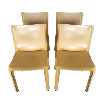 Lot de  4 chaises CAB412 designer Mario Bellini pour Cassina