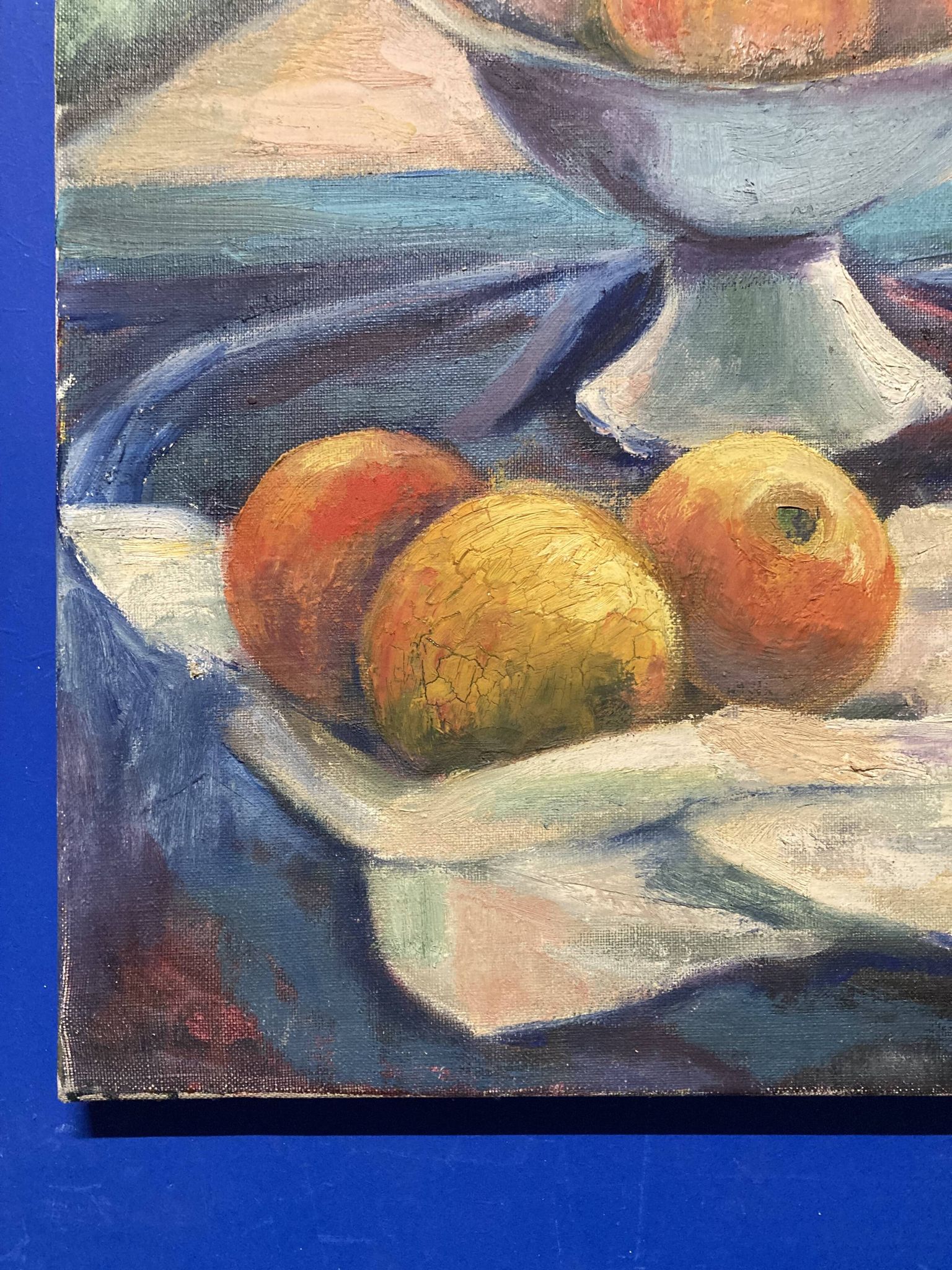 Leray, "In Front of the Window", fauvist still life, oil on canvas