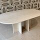 Ligne Roset travertine vintage dining table