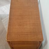 woven rattan chest of drawers - 2 drawers
