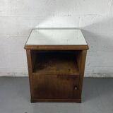 Table de chevet ou  d’appoint avec plateau miroir