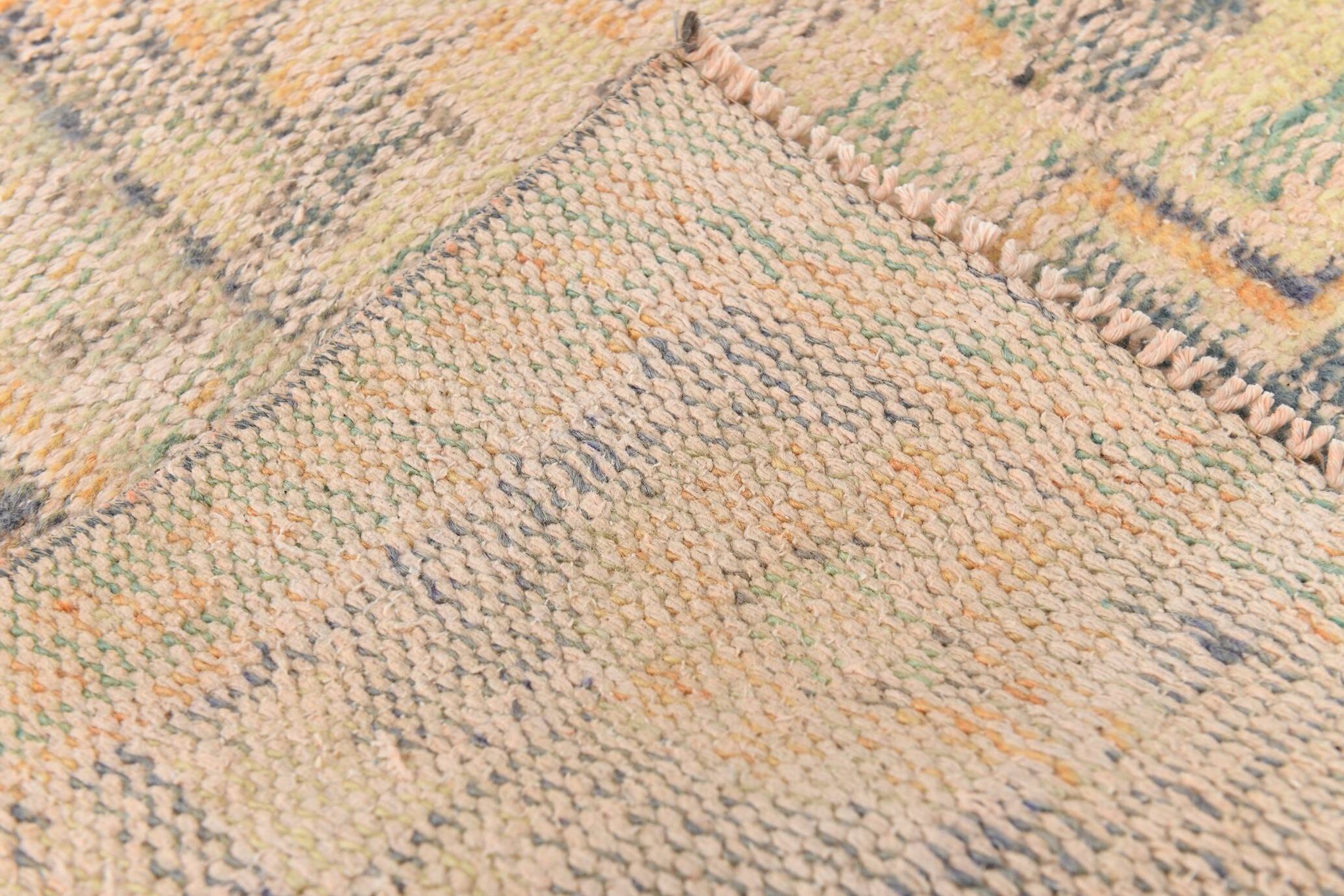 6x10 Turkish Light Orange Cream Vintage Rug, 195x313Cm