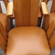 4 fauteuils de table design bois et cuir