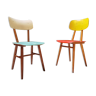 Pair of wooden chairs ton czech republic 1960