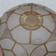 Pair of vintage pendant lamps in brass mother-of-pearl and shells