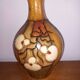 Large Artisan Vase "Nature Spirit" – Relief Floral Decoration (31cm)