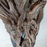 Natural wood sculptural coat rack