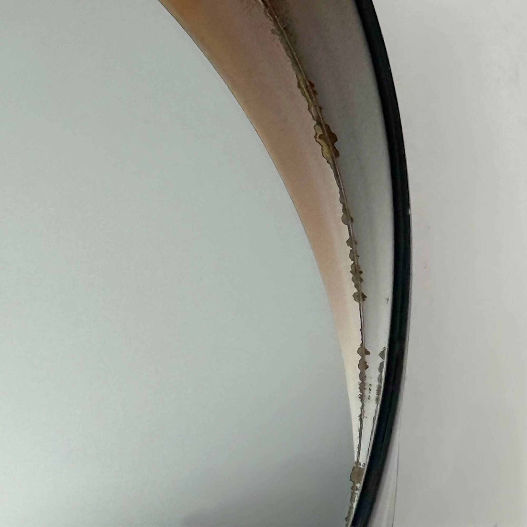 Miroir mural Space Age ambre français années 70